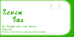 kevin vas business card